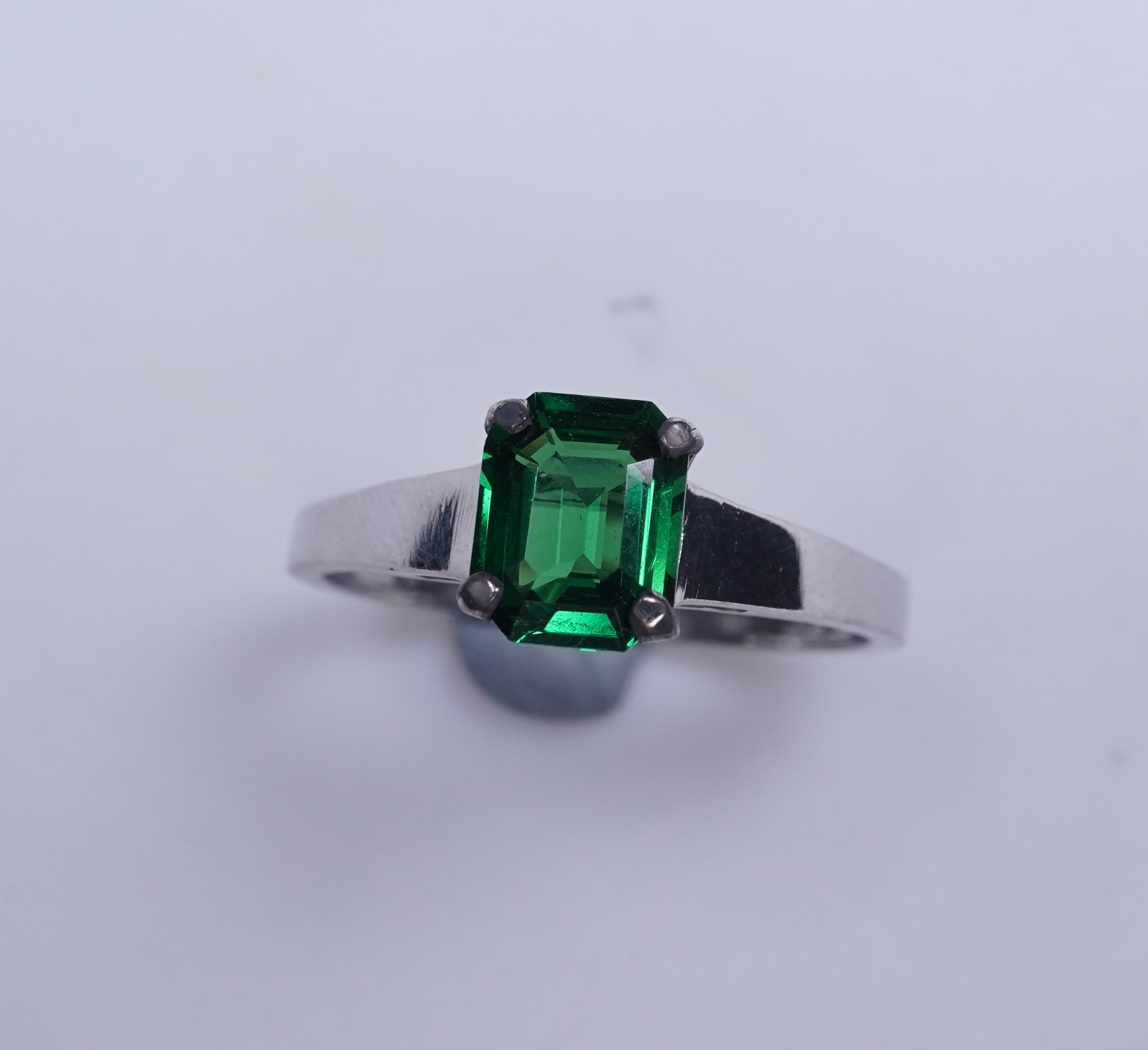 A tsavorite garnet ring